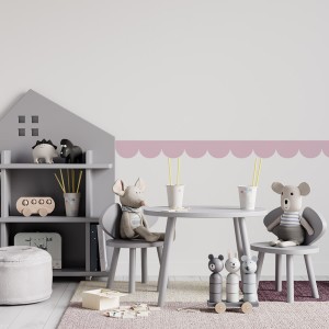Imitacja Lamperii – Naklejka Ścienna Dekoracyjna malinowa | 4rooms