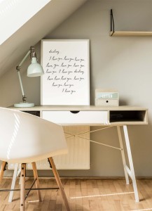 Plakat Typograficzny I Love You Darling – Romantyczna Dekoracja | 4rooms