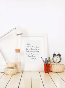Plakat Typograficzny I Love You Darling – Romantyczna Dekoracja | 4rooms