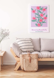 Plakat Blooming Beautifully – Nowoczesny Plakat Kwiatowy | 4rooms