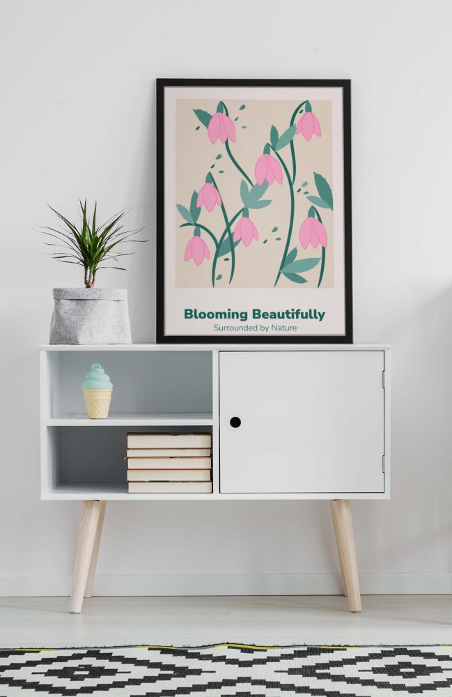 Plakat Blooming Beautifully – Nowoczesny Plakat Kwiatowy | 4rooms