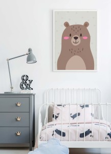 plakat miś do pokoju dziecka skandynawski plakat dziecięcy 4rooms