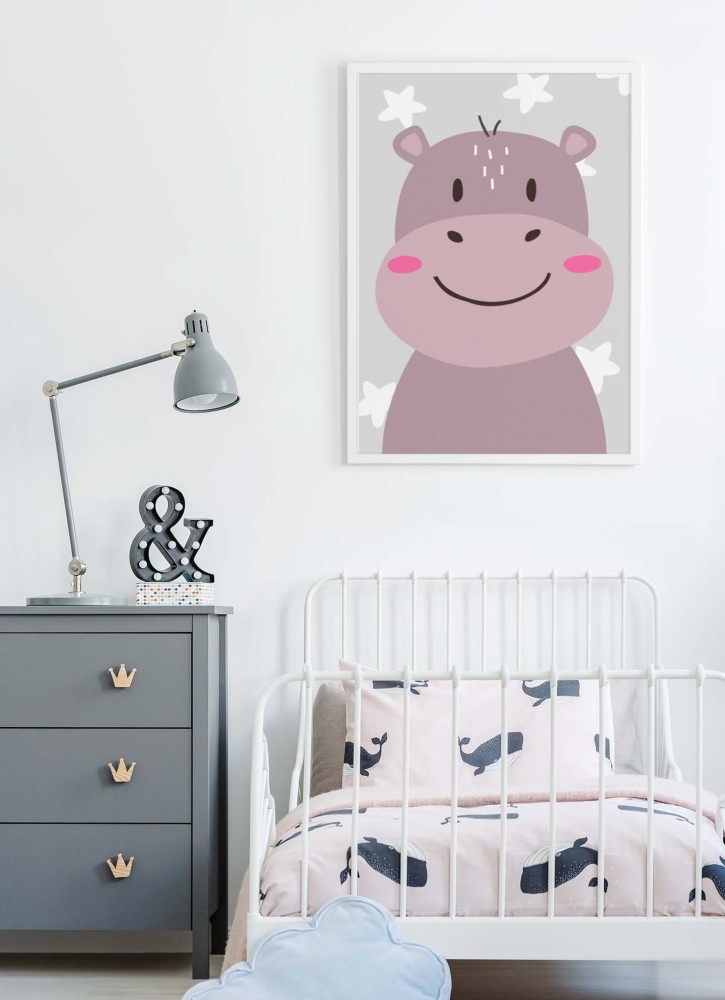 Plakat dla dziecka, Hipopotam