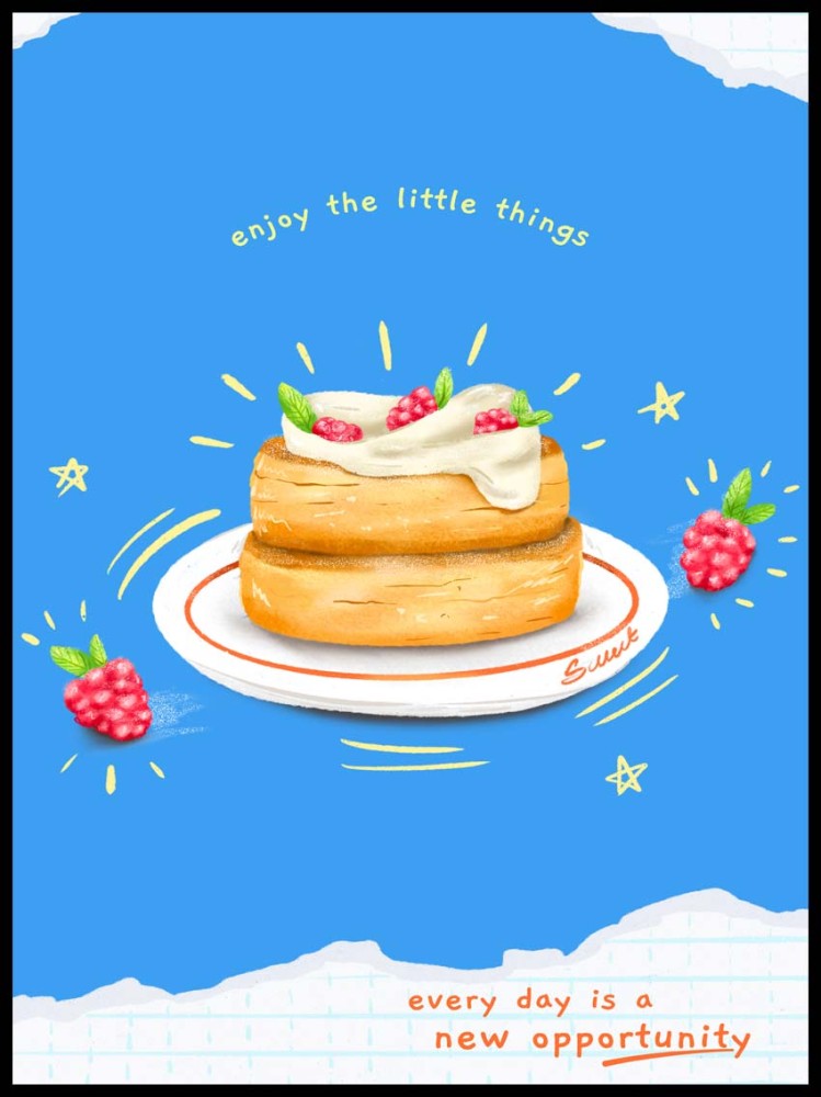 plakat do kuchni deser maliny plakat enjoy the little things 4rooms