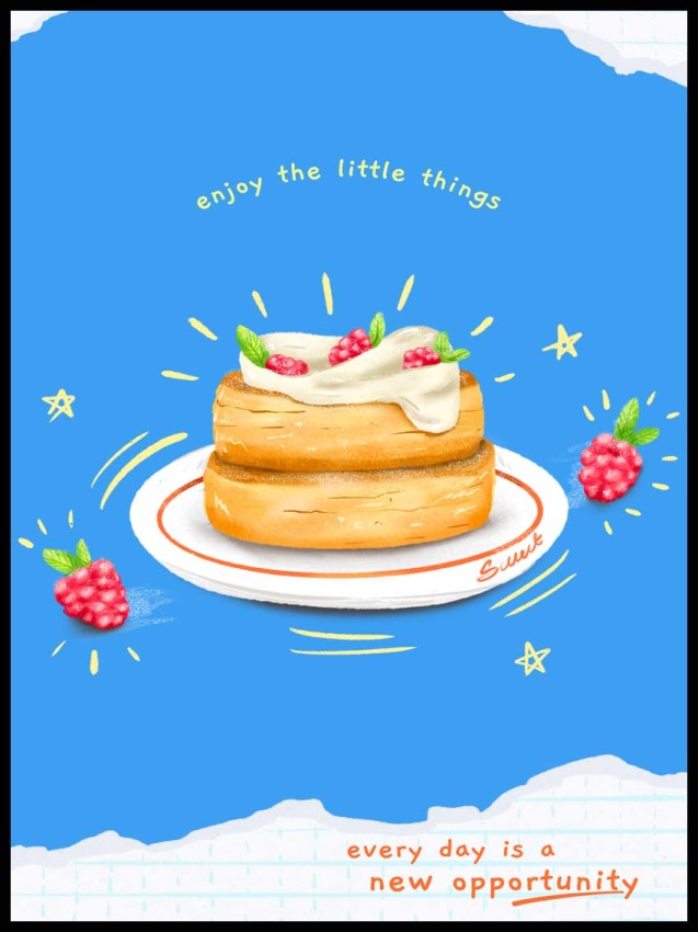 plakat do kuchni deser maliny plakat enjoy the little things 4rooms