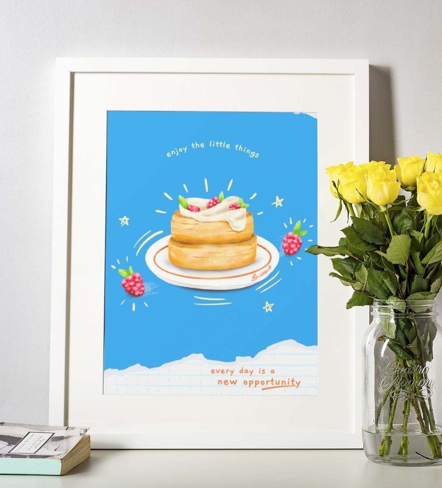 plakat do kuchni deser maliny plakat enjoy the little things 4rooms