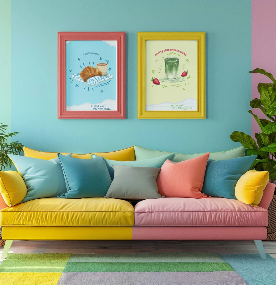 Plakat do kuchni i kawiarni, „Pretty Girls Drink Matcha”