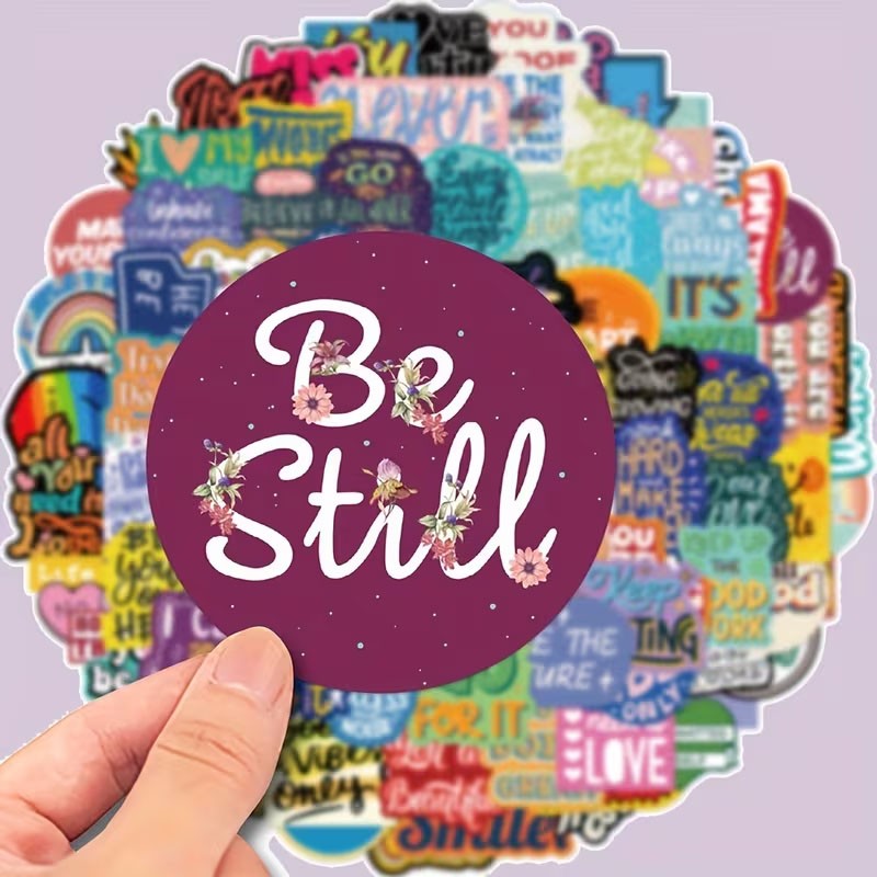 zestaw motywacyjnych naklejek kolorowe naklejki na laptopa telefon inspirujące napisy