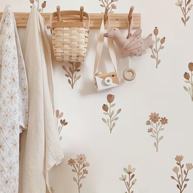 naklejki ścienne kwiaty boho zestaw małych naklejek do pokoju dziecka 4rooms