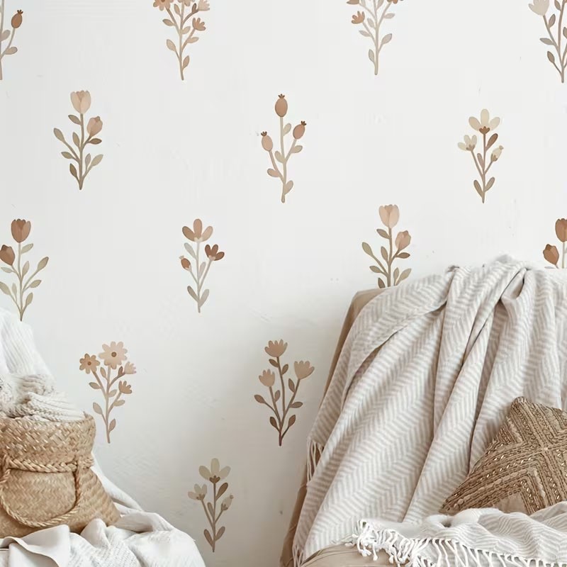naklejki ścienne kwiaty boho zestaw małych naklejek do pokoju dziecka 4rooms