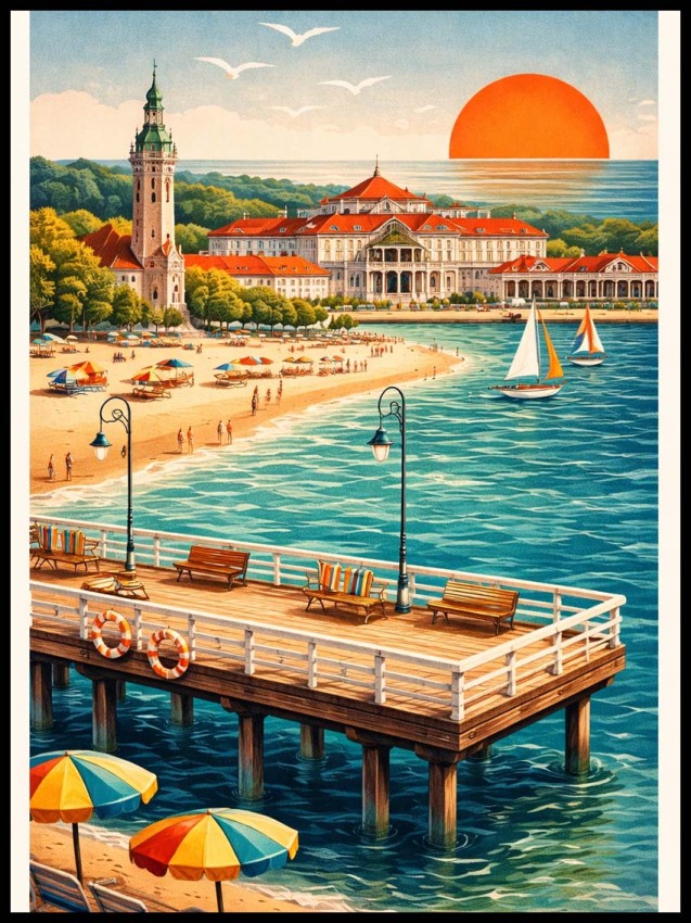 Plakat, Sopot retro 4rooms