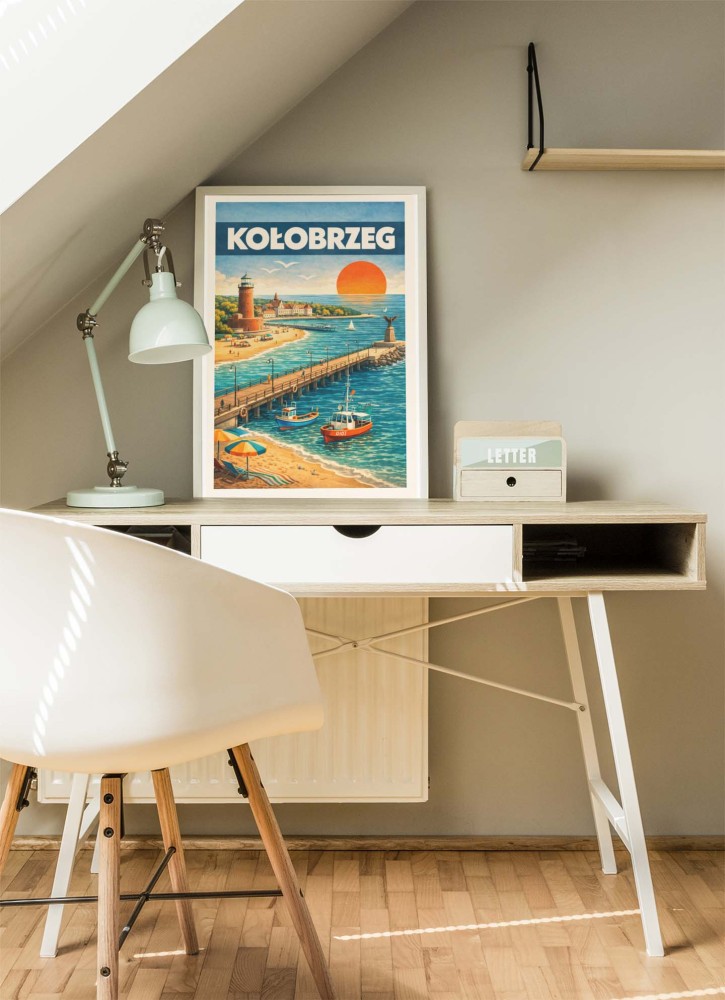 Plakat, Kołobrzeg retro 4rooms