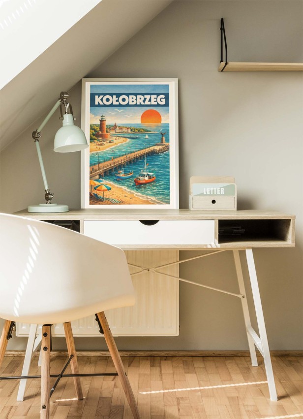 Plakat, Kołobrzeg retro 4rooms