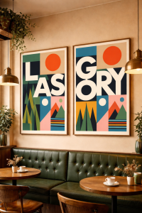 Plakat, Polskie Regiony retro - Góry 4rooms