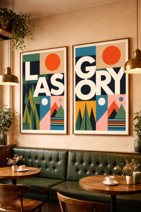 Plakat, Polskie Regiony retro - Góry 4rooms