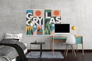 Zestaw 2 plakatów Las i Góry