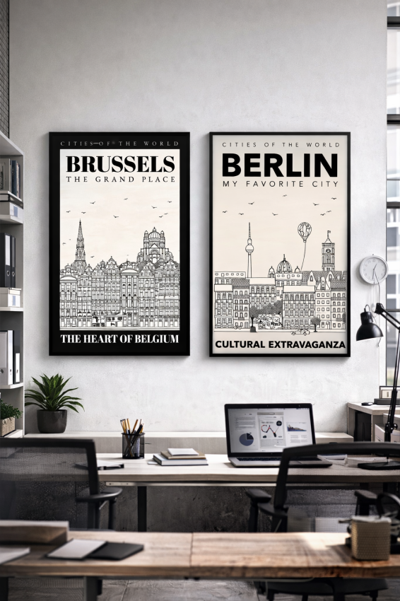 Plakat, Bruksela retro