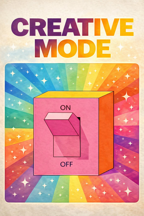 Plakat Creative mode - retro