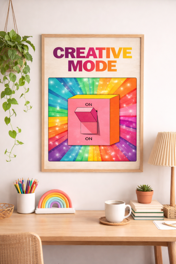 Plakat Creative mode - retro