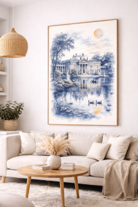 Plakat, Warszawa - Łazienki niebieskie