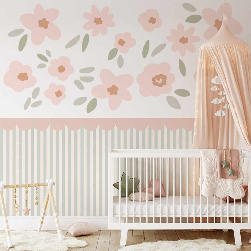 Naklejka, Brzoskwiniowe kwiaty