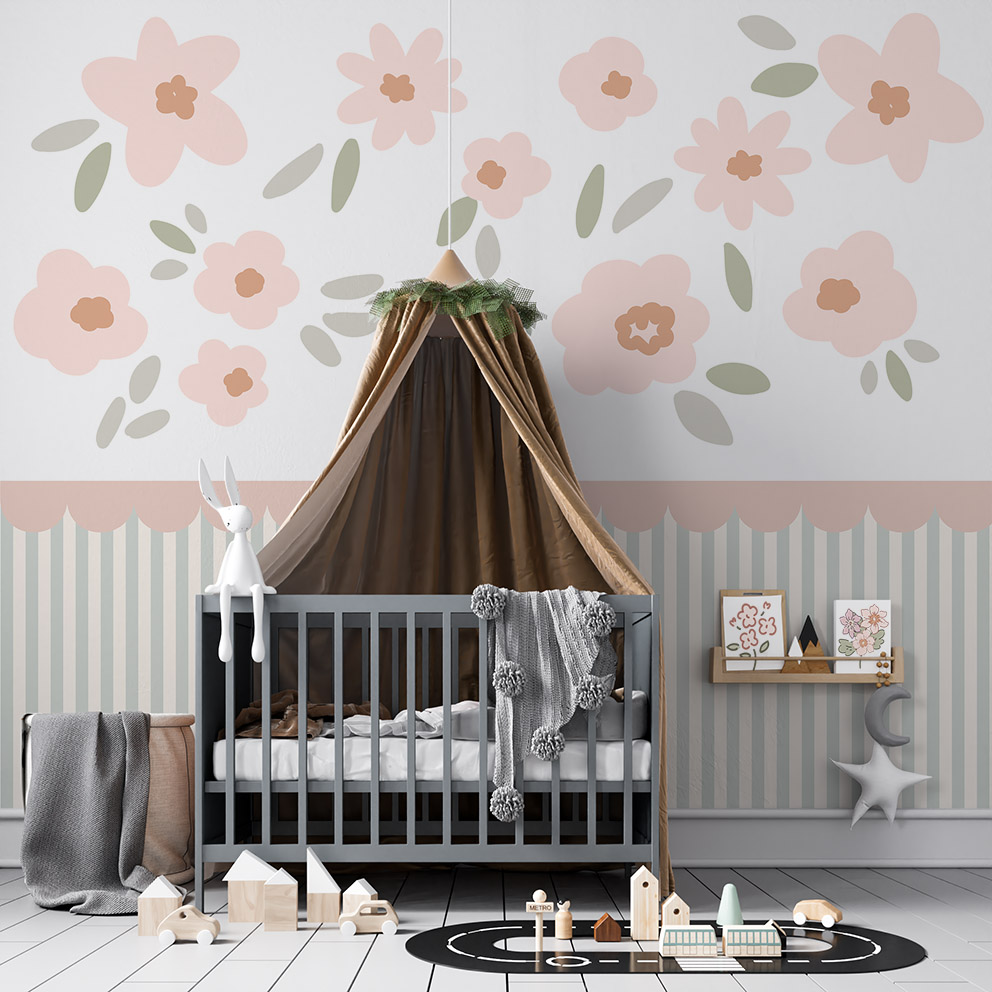 Naklejka, Brzoskwiniowe kwiaty