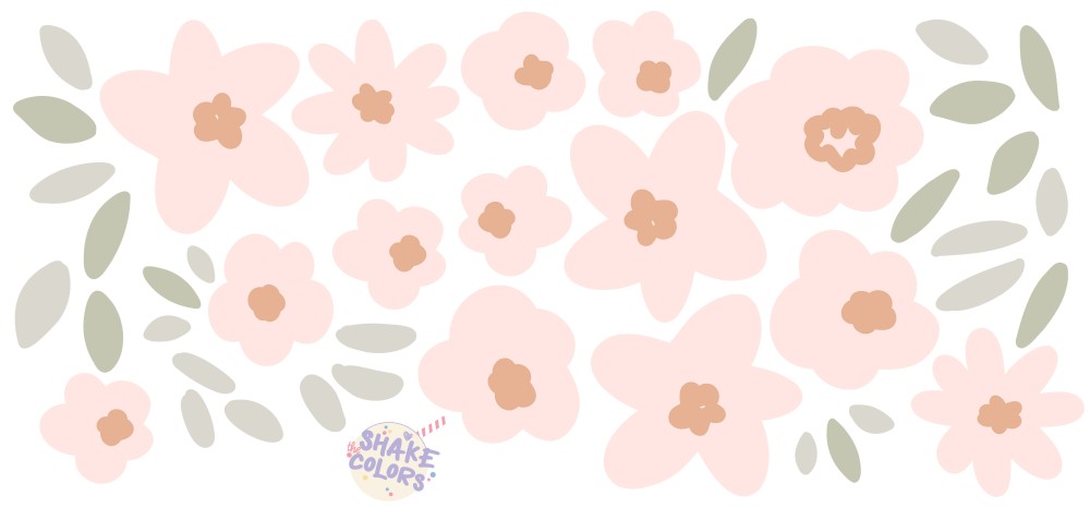 Naklejka, Brzoskwiniowe kwiaty