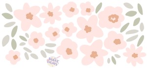 Naklejka, Brzoskwiniowe kwiaty