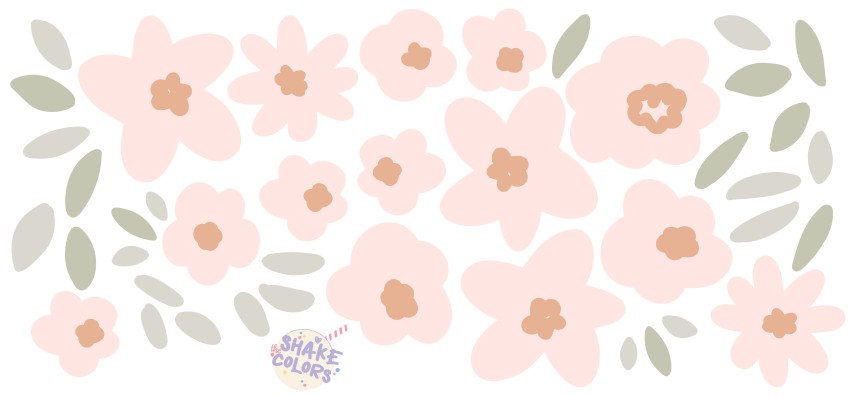 Naklejka, Brzoskwiniowe kwiaty