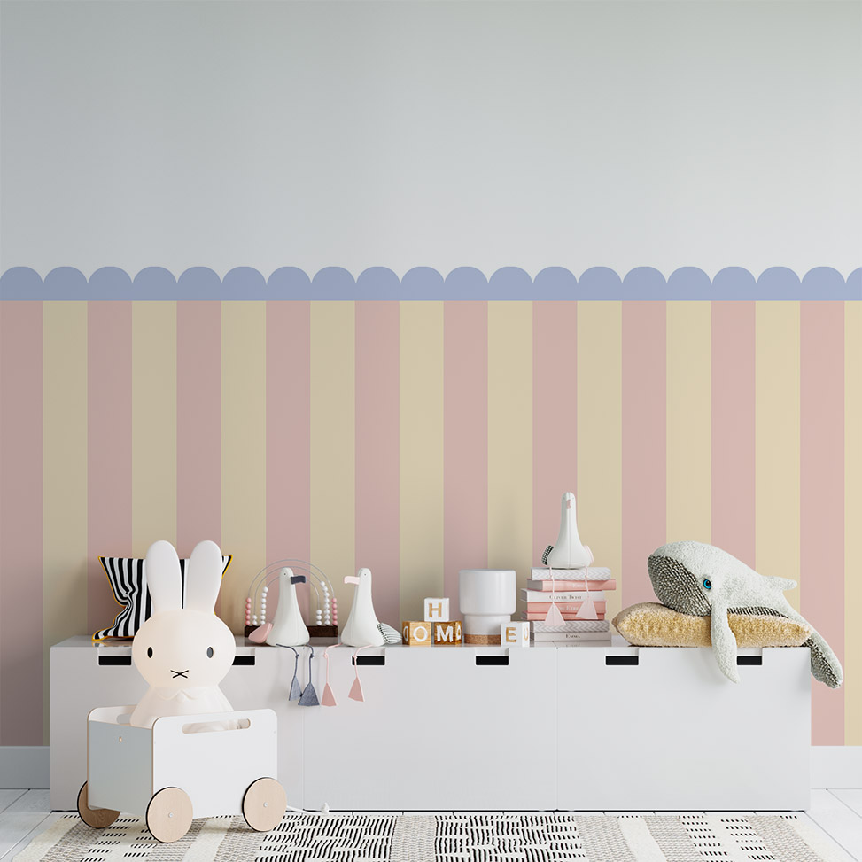 Naklejka, Lamperia kolorowa - pastelowa brzoskwiniowa