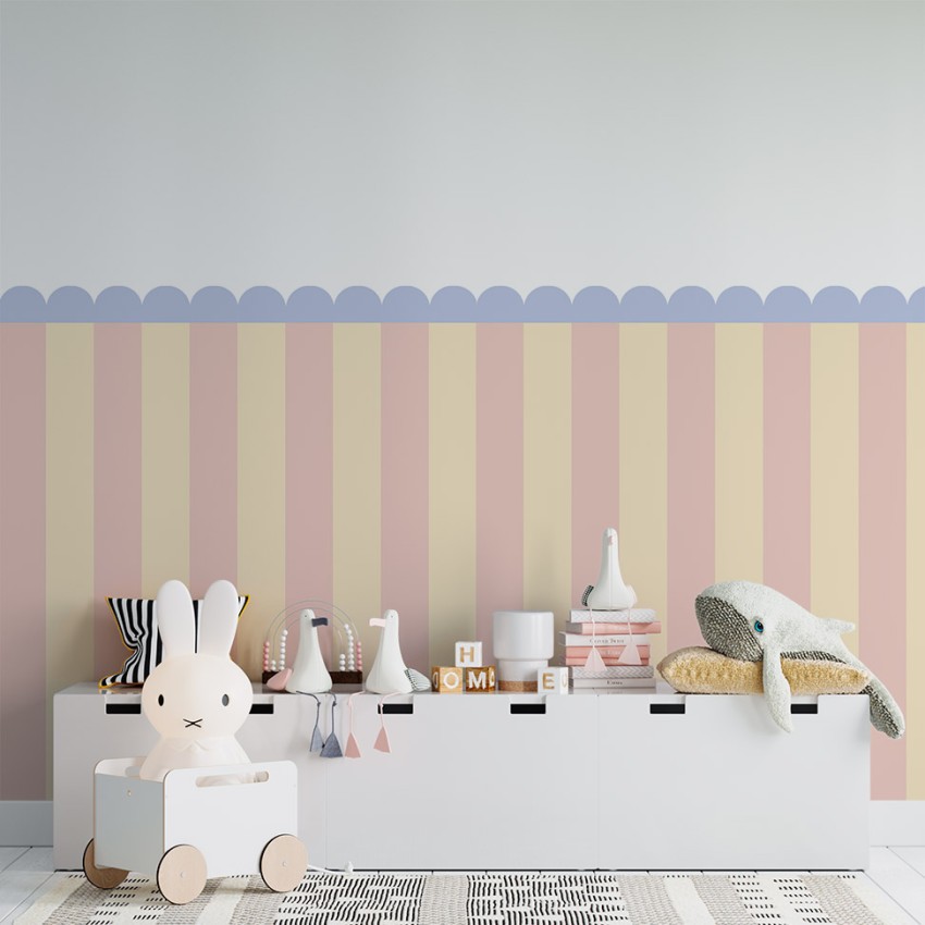 Naklejka, Lamperia kolorowa - pastelowa brzoskwiniowa