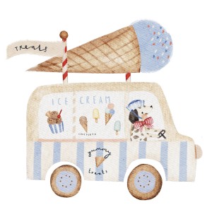 Naklejka, Samochód lodziarnia