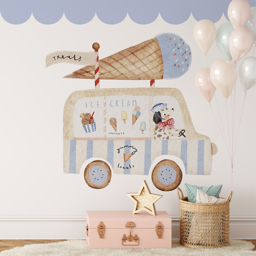 Naklejka, Samochód lodziarnia