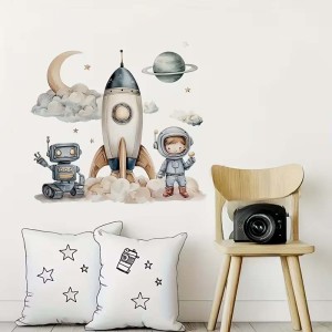 Naklejka, Kosmonauta i rakieta