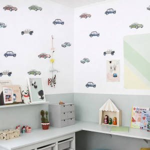 Naklejki na ścianę kolorowe samochody 4rooms