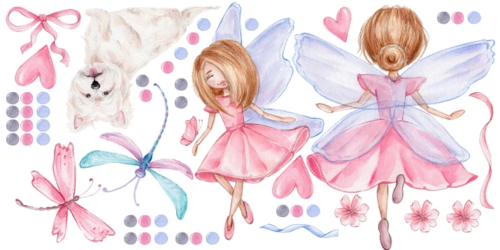 Naklejka ścienna dla dzieci - Magiczne wróżki