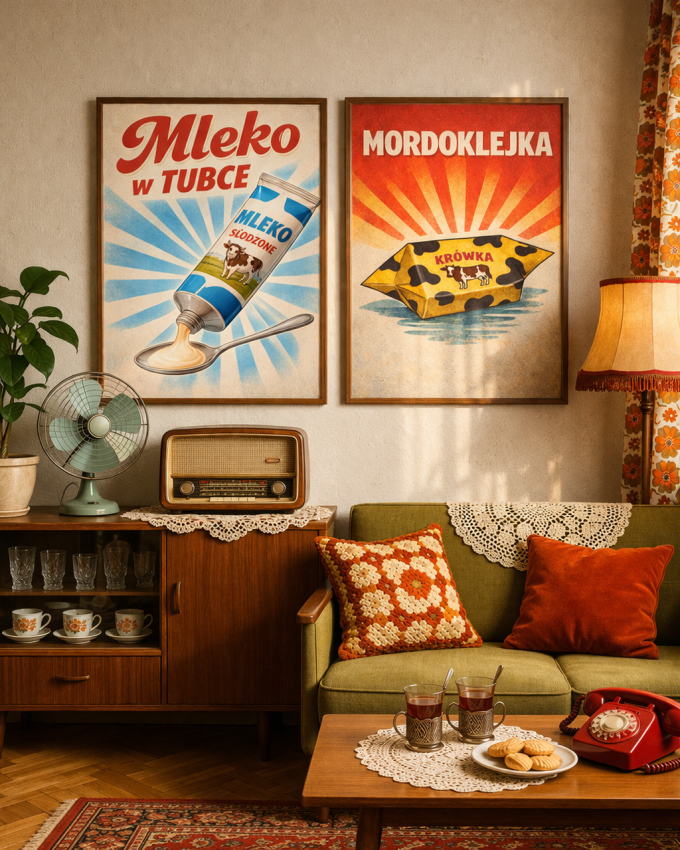 Plakat do kuchni PRL - Madroklejka 4rooms