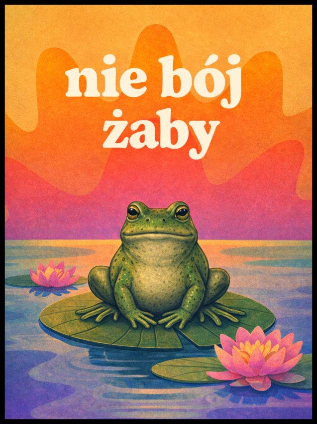 Plakat retro „Nie bój żaby”