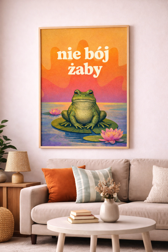Plakat retro „Nie bój żaby”