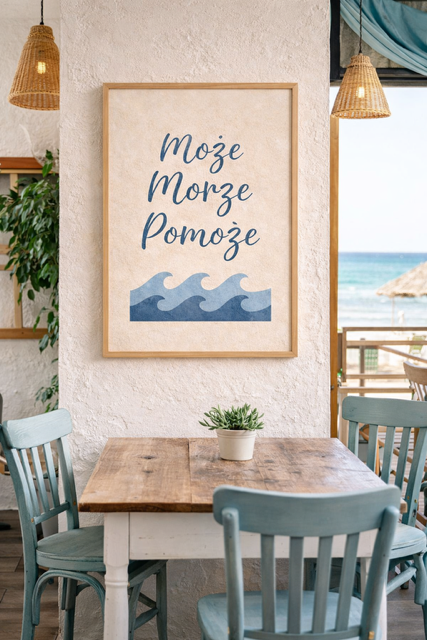 Plakat motto, Może morze pomoże 4rooms