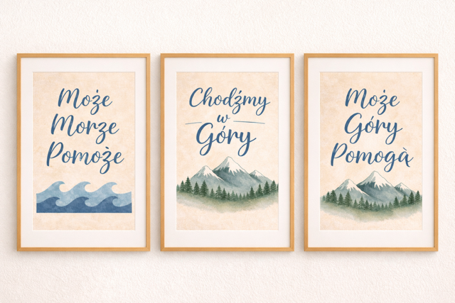 Plakat motto, Może morze pomoże 4rooms