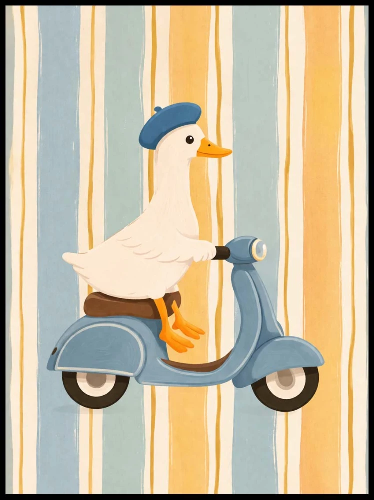 Plakat, Kaczka na skuterze 4rooms