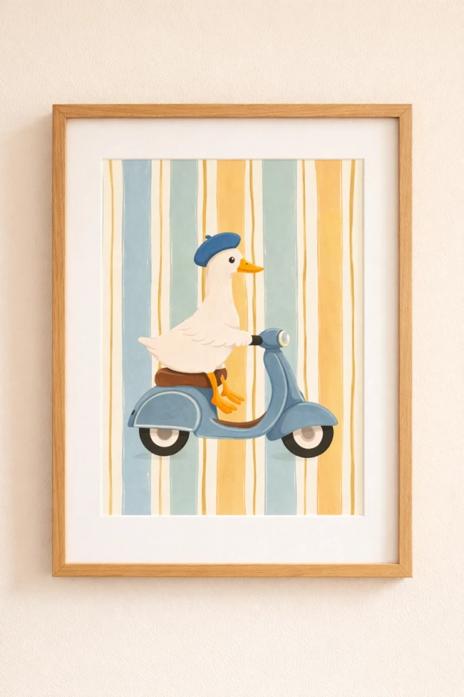 Plakat, Kaczka na skuterze 4rooms