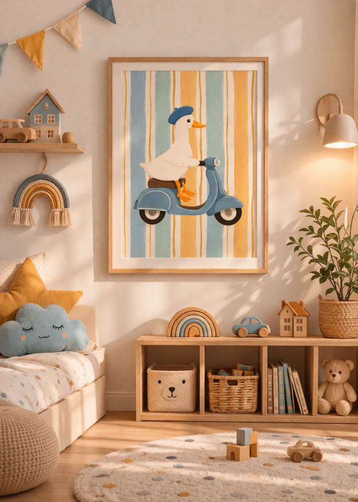 Plakat, Kaczka na skuterze 4rooms