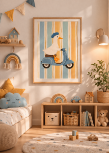 Plakat, Kaczka na skuterze 4rooms