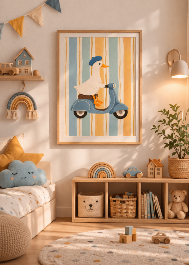 Plakat, Kaczka na skuterze 4rooms