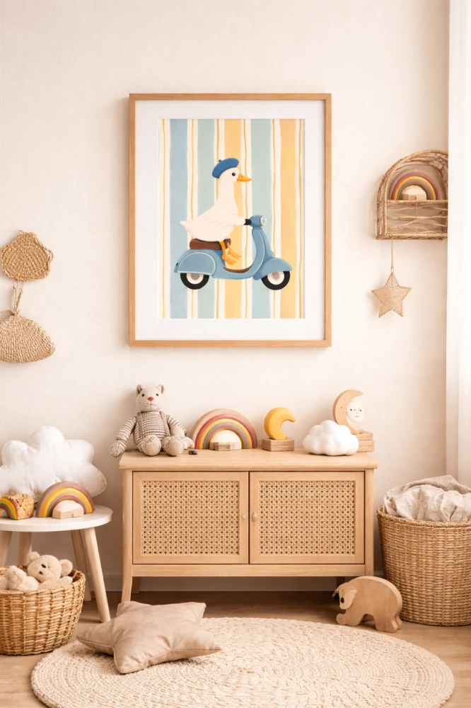 Plakat, Kaczka na skuterze 4rooms