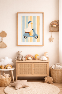 Plakat, Kaczka na skuterze 4rooms