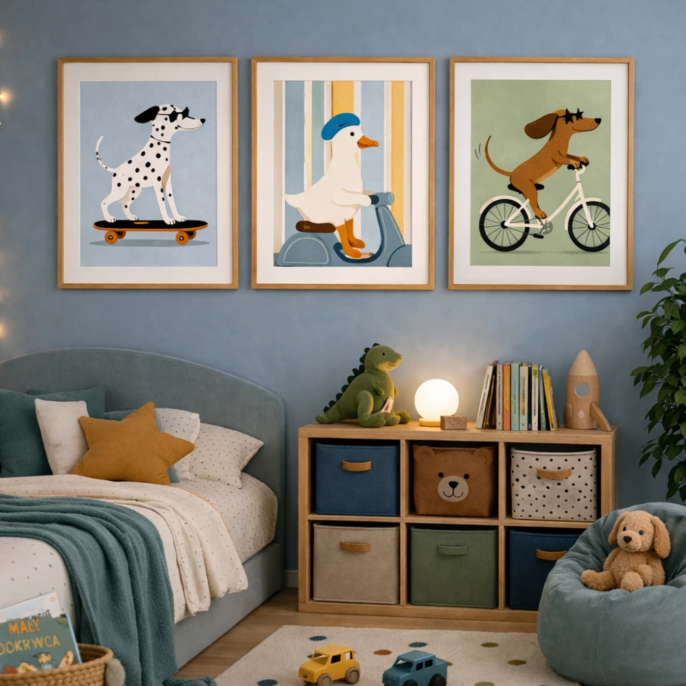 Plakat, Kaczka na skuterze 4rooms