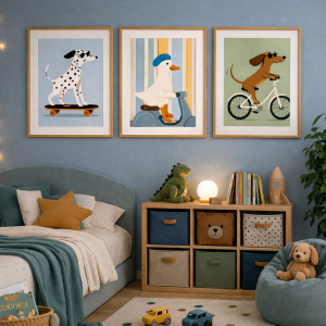 Plakat, Kaczka na skuterze 4rooms